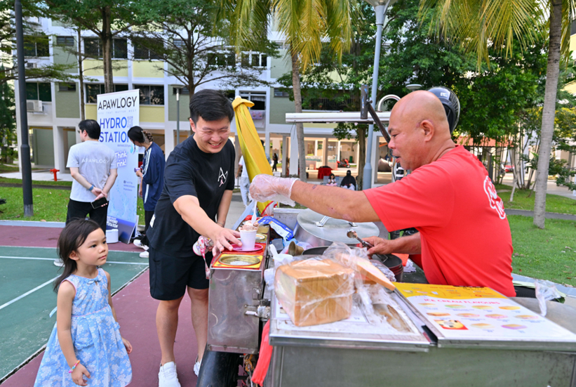Residents enjoying icecream
